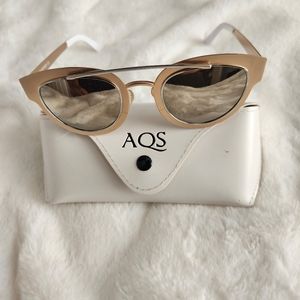 AQS Mirrored Cat Eye Sunglasses